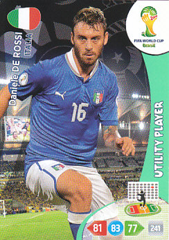 Daniele De Rossi Italy Panini 2014 World Cup Utility Player #214